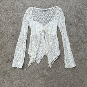 Kimchi Blue White Lace Top